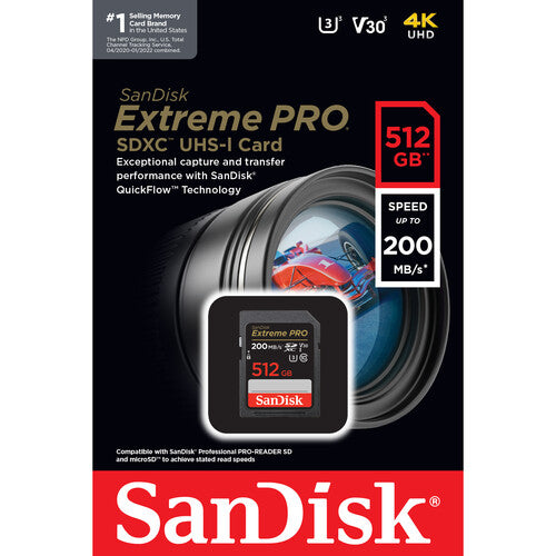 SanDisk Extreme PRO UHS-I SDXC 512GB Memory Card