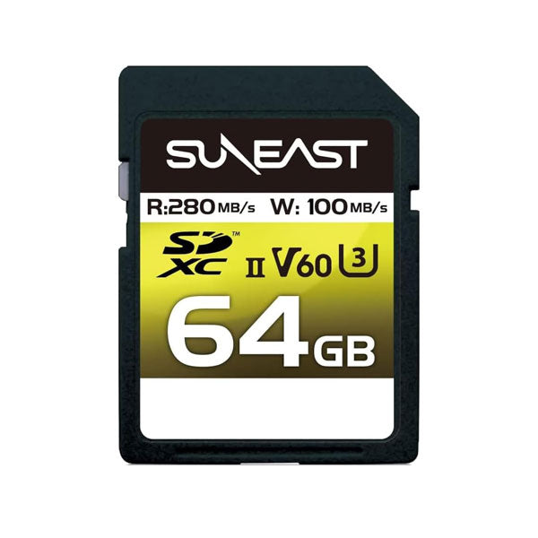 SUNEAST 64GB SDXC UHS-II V60 Memory Card (Up to 280MB/s)