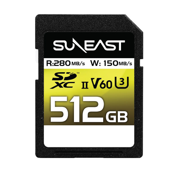 SUNEAST SDXC UHS-II V60 256GB 本体 SUNEAST 256GB SDXC UHS-II V60 Memory Card (Up to 280MB/s) – Camerahaus