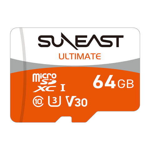 Micro SD ORANGE C10 U3 V30 SE-MSDU3064E095 95/85 mbps Supports 4K