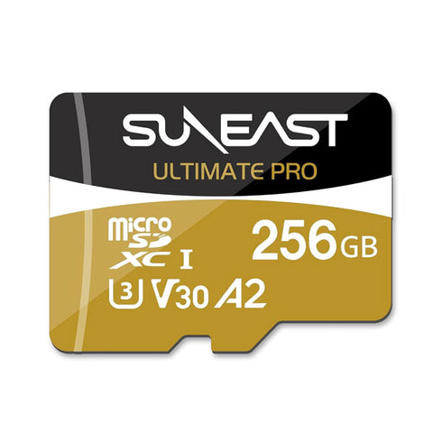 Micro SD GOLD U3 V30 SE-MSDU125618ON 185/150 mbps UHSII 256GB SunEast