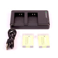 Smatree N- 13L Set of 2 Batteries+Dual Charger for Canon