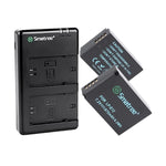 Smatree LP-E12 Set of 2 Batteries+Dual Charger for Canon EOS-M