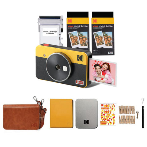 Kodak C210R Mini Shot 2 Retro Yellow with 68pc Instant Print and Accessory Kit