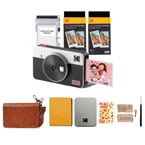 Kodak Mini Shot C210R White 2x3 Camera Printer + Accessory Kit