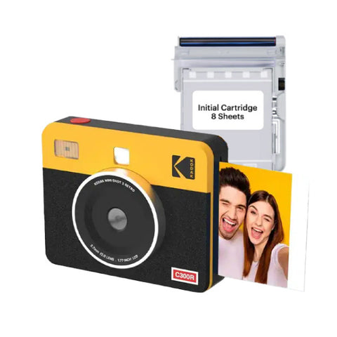 Kodak Mini Shot 3 C300R Yellow 3x3 Camera Printer (8-Sheet)