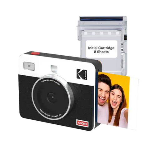 Kodak C300R Mini Shot 3 Retro White with 8pc Instant Print