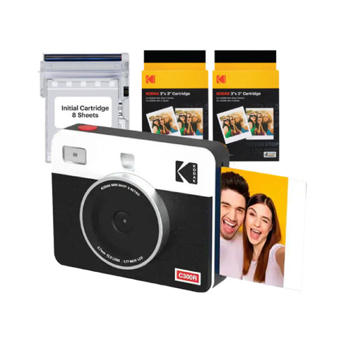 Kodak Mini Shot 3 C300R White 3x3 Camera Printer (68-Sheet)