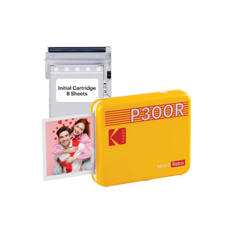 Kodak Mini 3 Retro P300R Yellow 3x3 Printer (8-Sheet)