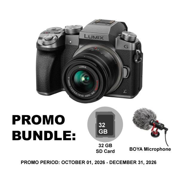 Panasonic Lumix G7 Mirrorless Camera with 14-42mm Lens Silver
