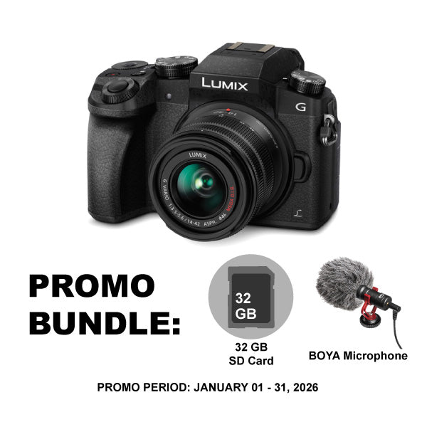 Panasonic Lumix G7 Mirrorless Camera with 14-42mm Lens Black