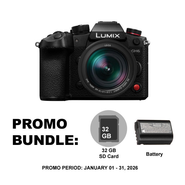 Panasonic Lumix GH6 Mirrorless Camera with 12-60mm F2.8-4 Lens