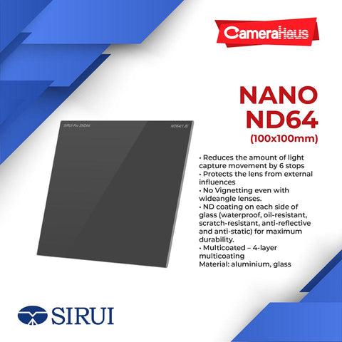 Square Filter  NANO ND  64 100x100mm