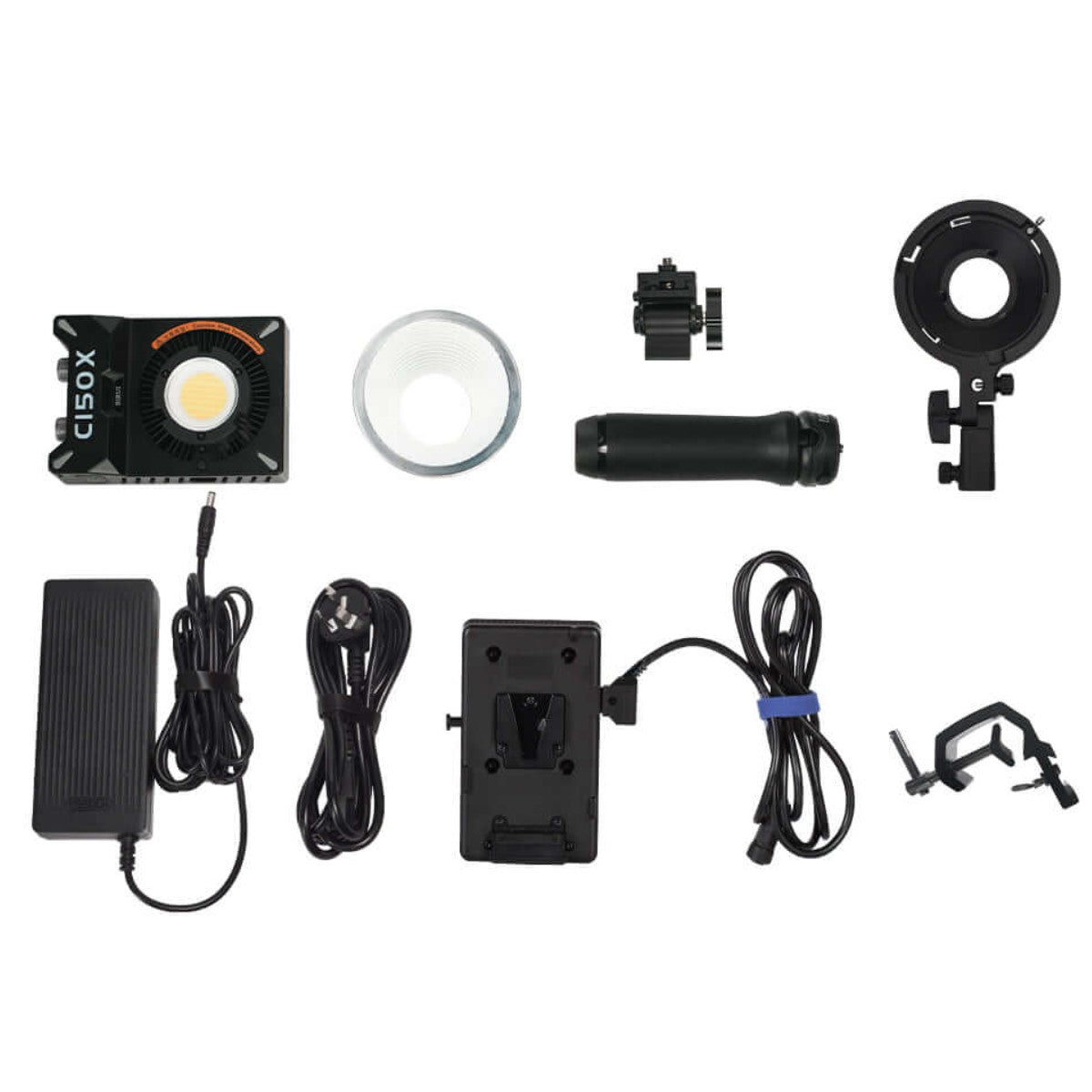 Sirui C150X 150W Handheld Pocket Bi-Color LED Light with V-Mount Battery Plate and Bowens Mount Adapter