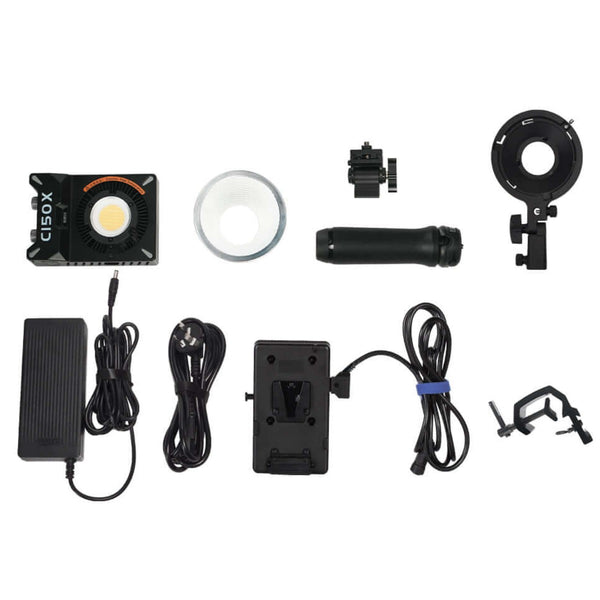 Sirui C150X 150W Handheld Pocket Bi-Color LED Light with V-Mount Battery Plate and Bowens Mount Adapter