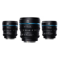 Sirui Night Walker T1.2 S35 Cine Lens Set: 24mm, 35mm, 55mm – E-Mount, Black