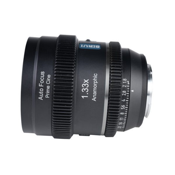 Sirui 20mm T1.8 1.33x Anamorphic Auto Focus (E-Mount) - Blue Flare — alternate view