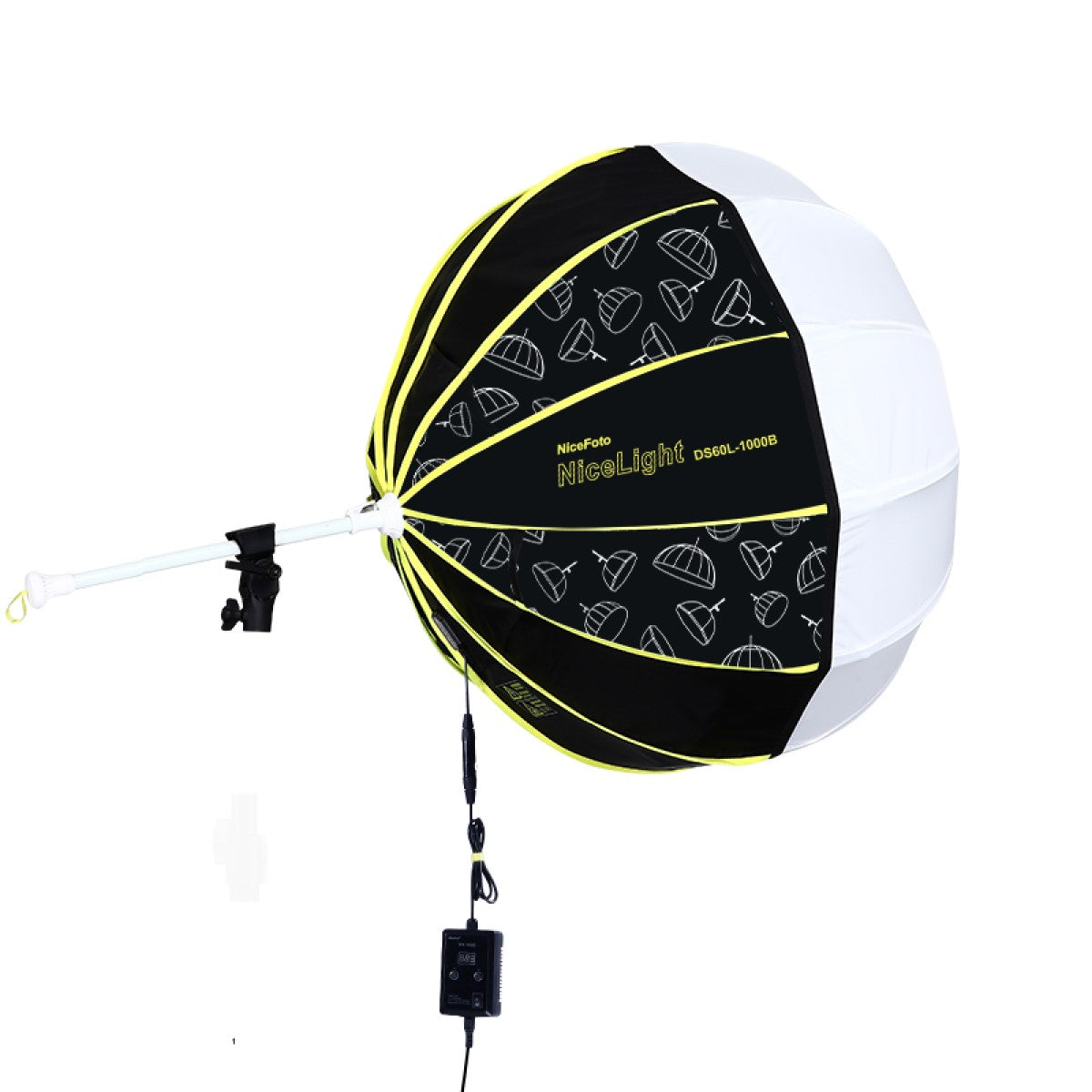 Nicefoto KT-DS60L-1000B Umbrella Light Kit Lantern Softbox-100w