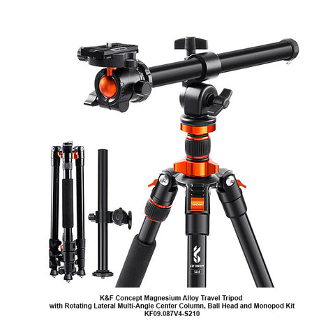 K&F Concept Magnesium Alloy Travel Tripod With Ballhead