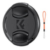 K&F Concept 58mm Center-Pinch Lens Cap with Rope