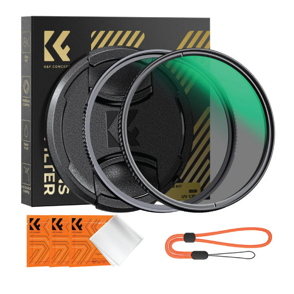 K&F Concept 52mm MCUV + CPL + Lens Cap Filter Kit (Green)