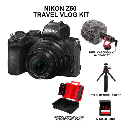 Z50 Kit 1650 SD32GB +DMM1 Mic+L322 Blurtooth Tripod+D810 ToolBox