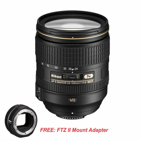 Nikon AF-S NIKKOR 24-120mm F4G ED VR Lens