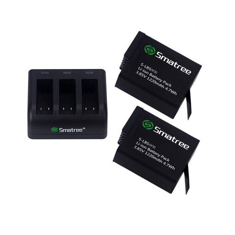 SMA808 HERO8 2Pack BATTERY+3-SLOT CHARGER