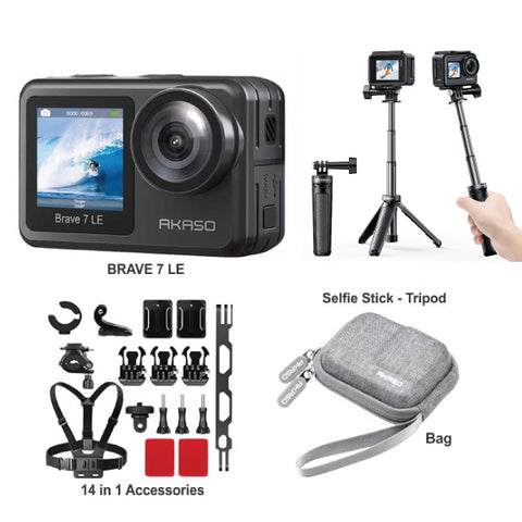 BRAVE 7LE + ACC14 + Bag + SelfieStick-Tripod