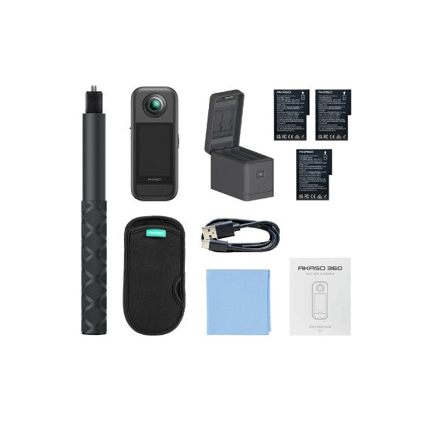 AKASO 360 Camera Creator Combo + 2 Extra Batteries