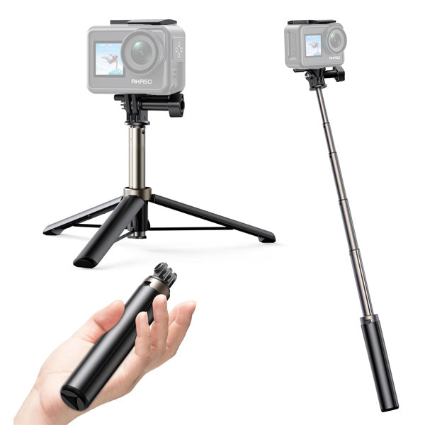 60cm Aluminum Selfie Stick Black