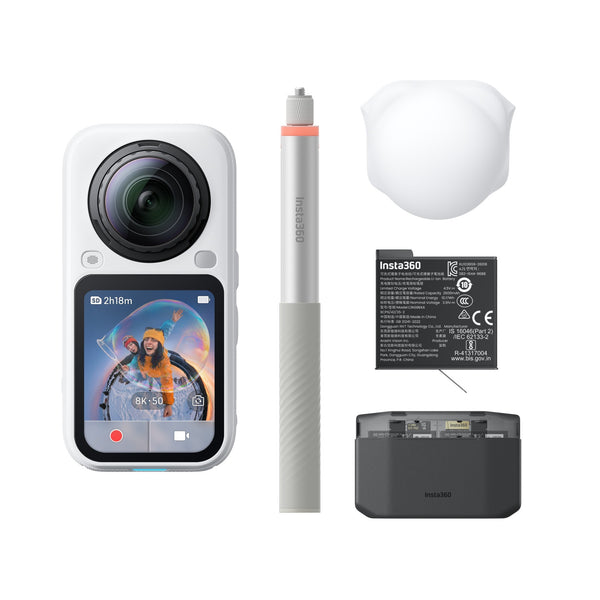 Insta360 X6 360 Camera Essential Bundle (White)