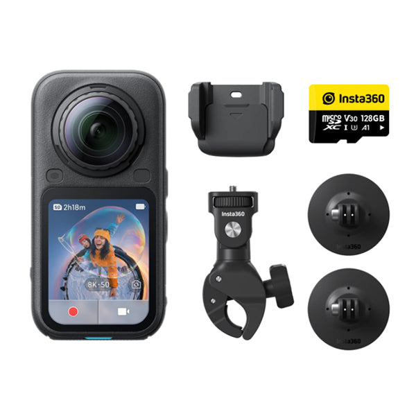 Insta360 X6 360 Camera Motorcycle Bundle (Black)