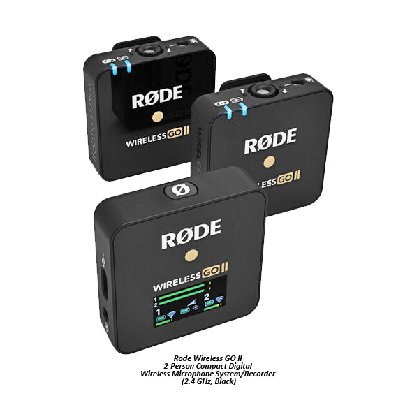 RODE Single Wireless GO II 2-Person Compact Digital Wireless Microphone System/Recorder