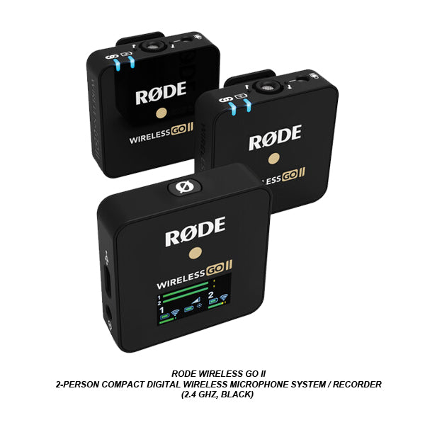 RODE Dual Wireless GO II 2-Person Compact Digital Wireless Microphone System/Recorder