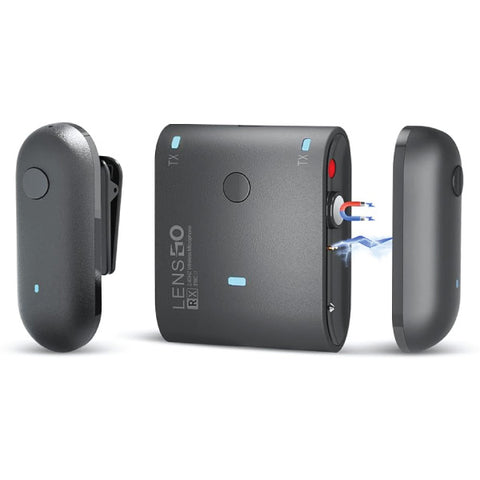 Lensgo 318C II 2.4Ghz Clip On Wireless Lavalier Microphone Black