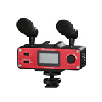 Saramonic Smart Mixer - Audio Mixer / Adapter Kit for iOS/Android with Mics, Device Holder, and Grip