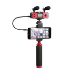 Saramonic Smart Mixer - Audio Mixer / Adapter Kit for iOS/Android with Mics, Device Holder, and Grip