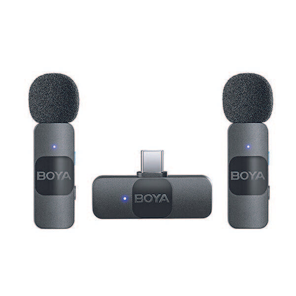 Boya BY-V20 USB-C Black 2Tx+1Rx Wireless Microphone Set