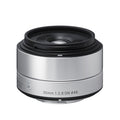Sigma Sony SEL 30mm F2.8 Silver Lens
