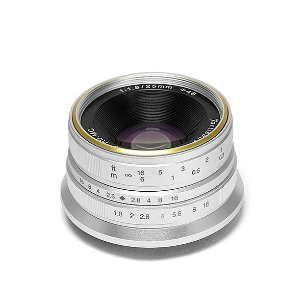 7Artisans 25mm F1.8 Silver Lens Leica M43
