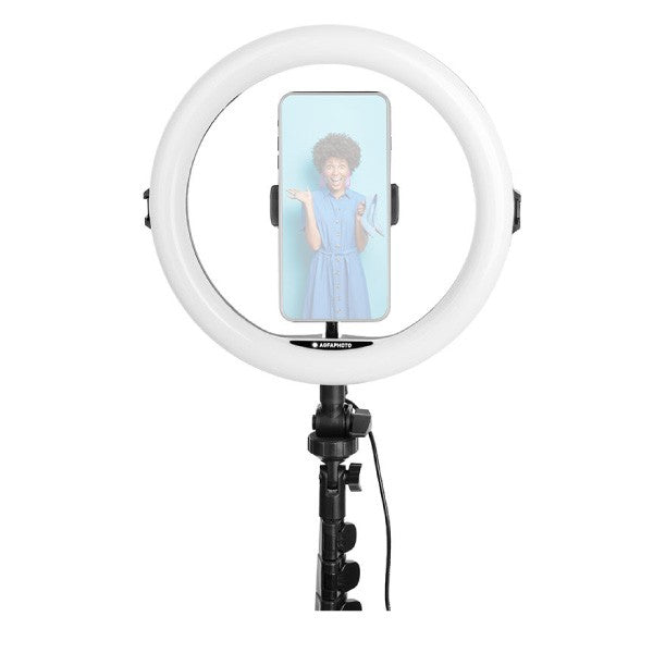 AgfaPhoto Realiview ARL11XL 11-inch Ring Light with Floor Tripod — alternate view