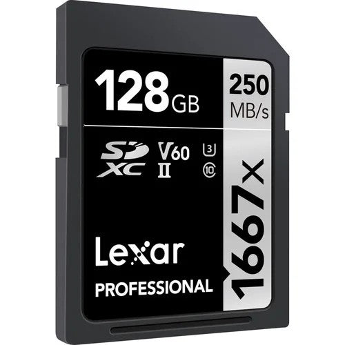 Lexar 1667x SDXC UHS-II 128GB V60 Memory Card