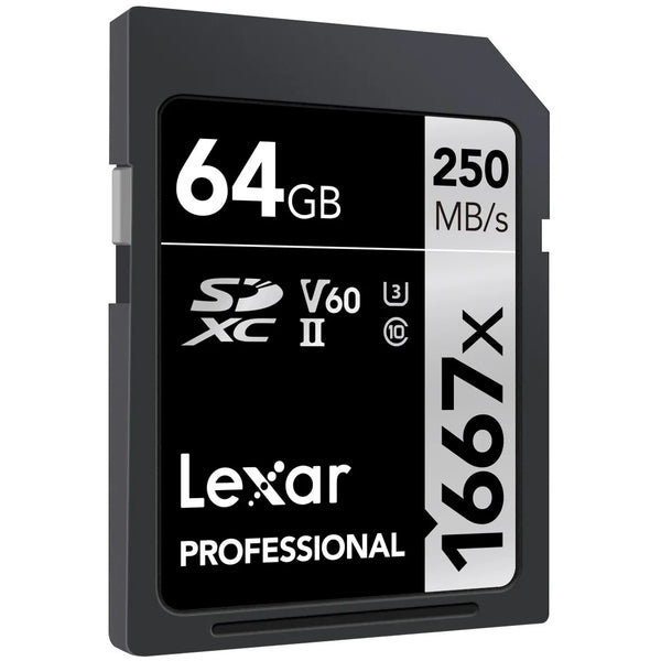 Lexar 1667x SDXC UHS-II 64GB V60 Memory Card