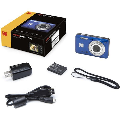 Kodak PIXPRO FZ55 Friendly Zoom Compact Camera (Blue) — alternate view