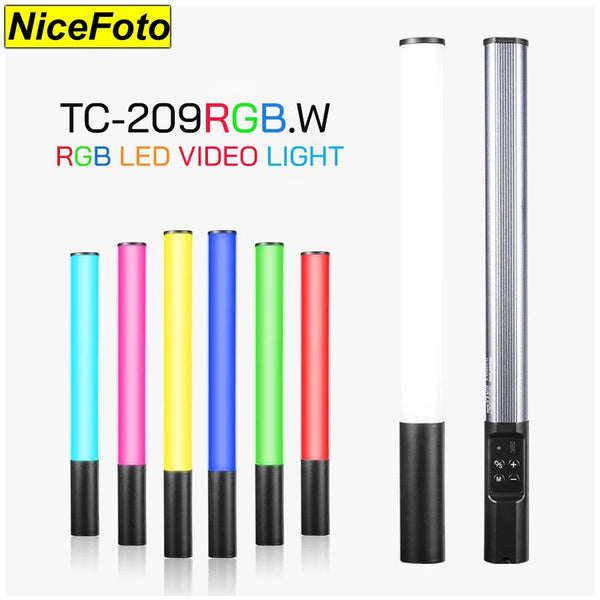 NiceFoto TC-209RGB.W 9W RGB Handheld LED Stick Light — alternate view