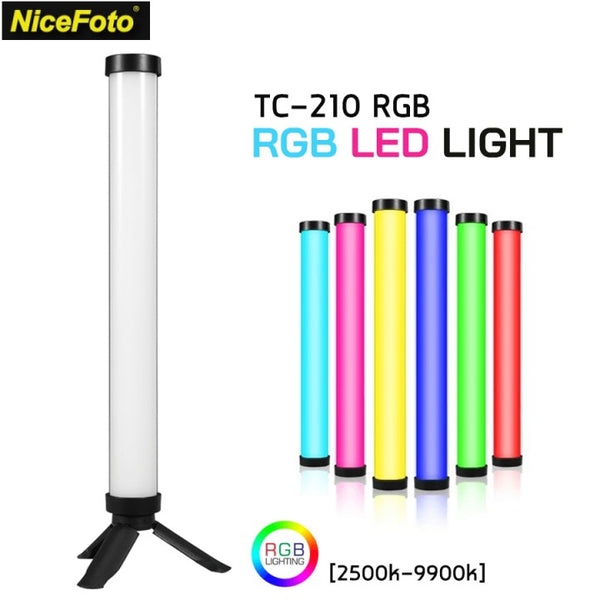 NiceFoto TC-210RGB.W 10W RGB Magnetic Handheld LED Stick Light — alternate view