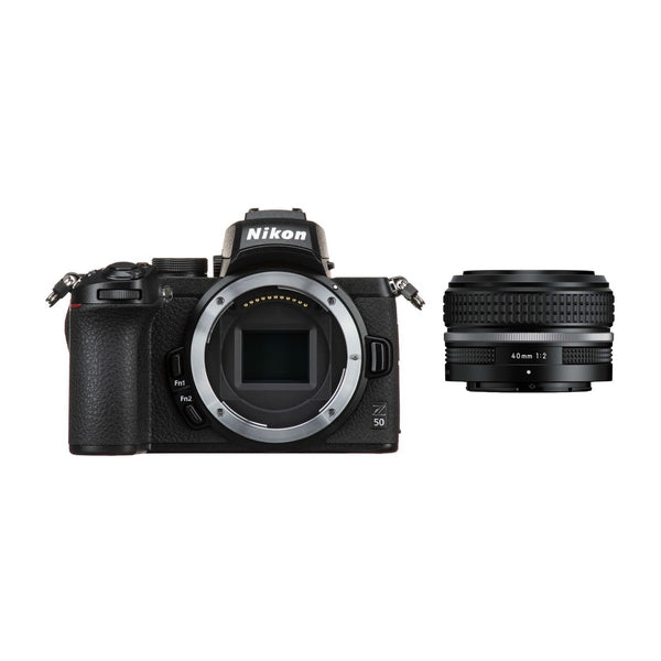 Nikon Z50 Mirrorless Camera with NIKKOR Z 40mm F2 Lens and 32GB SD Card