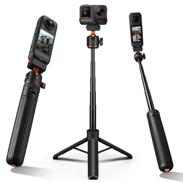 K&F Concept Magnetic Quick Release Invisible Selfie Stick Tripod 66cm for Insta360 Ace Pro 2