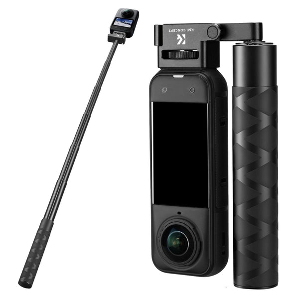 K&F Concept Foldable Invisible Selfie Stick 92.5cm with 1/4-inch Mount for Insta360 X5